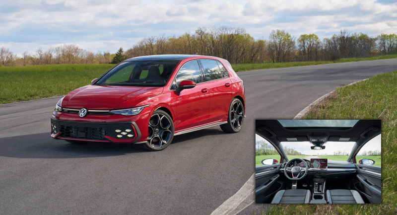 2025 Volkswagen Golf GTI Autobahn hatchback car in Kings Red Metallic