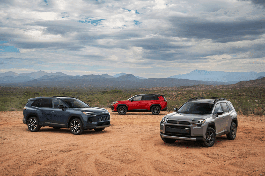 2026 Toyota RAV4 family parked overlooking valley
