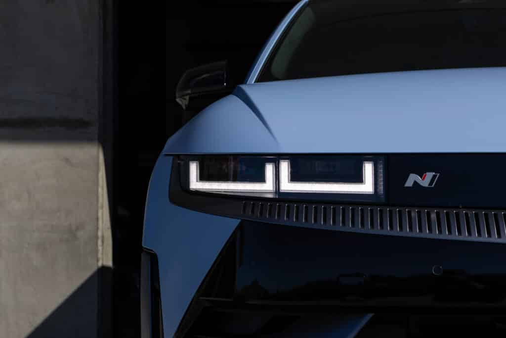 exterior image of the 2025 Hyundai IONIQ 5 futuristic headlights