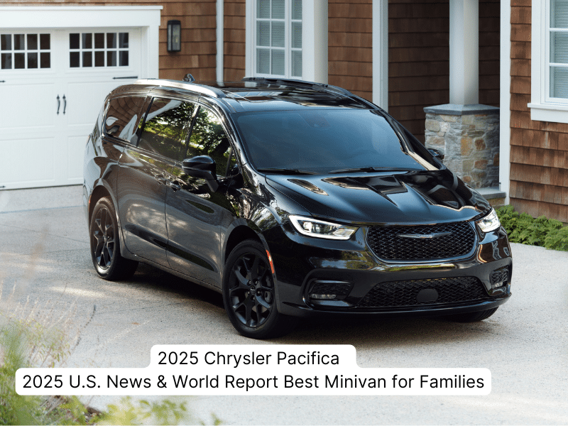 2025 Chrysler Pacifica 2025 U.S. News & World Report Best Minivan for Families