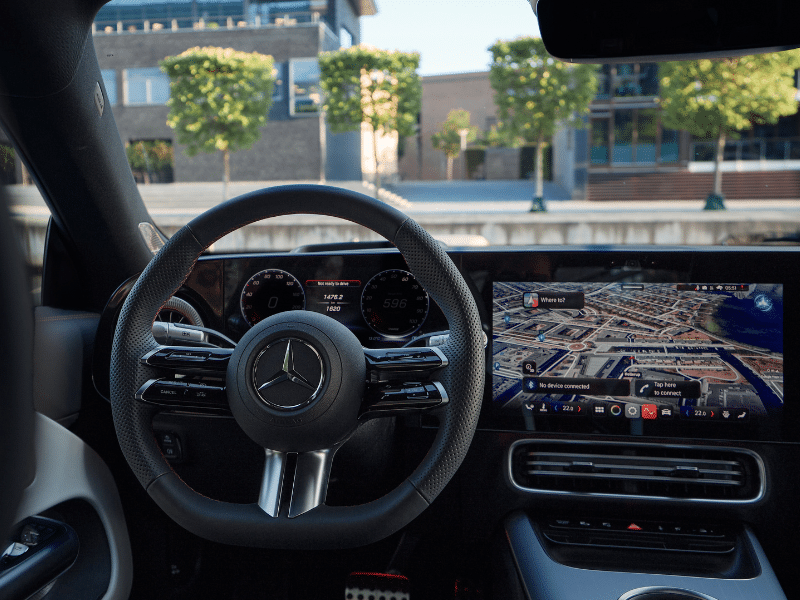 2026 mercedes benz cla driver side interior view of dashboard